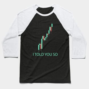 Crypto candlestick chart Baseball T-Shirt